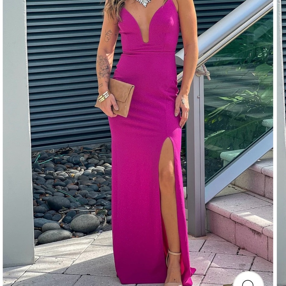 Violet maxi dress with strappy back